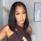 Giveaway Link! Easy to Install & Manage Short Bob Straight Headband Wig